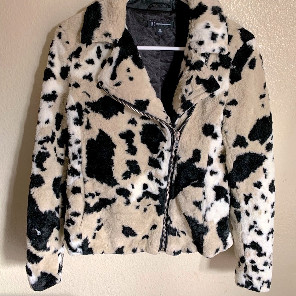 Inc cow print jacket